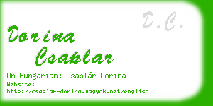 dorina csaplar business card