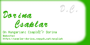 dorina csaplar business card